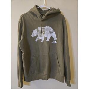 The North Face Olive Green Bear Graphic Hoodie